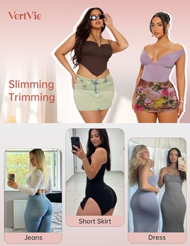 Image of Vertvie Tummy Control Shapewear Shorts Butt Lifting Seamless | Breathable Micro-hole Fabric, High Waisted Body Shaper, Everyday Comfort, Thigh Slimmer, Invisible, Girdles for Under Dresses