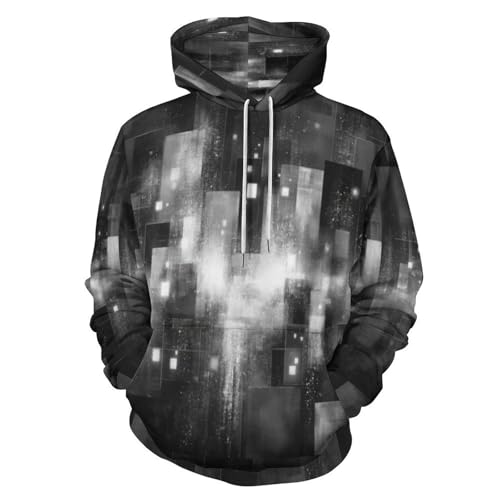 Cadeau idéal sweatshirt homme coupe large imprimé abstrait style hip hop moderne