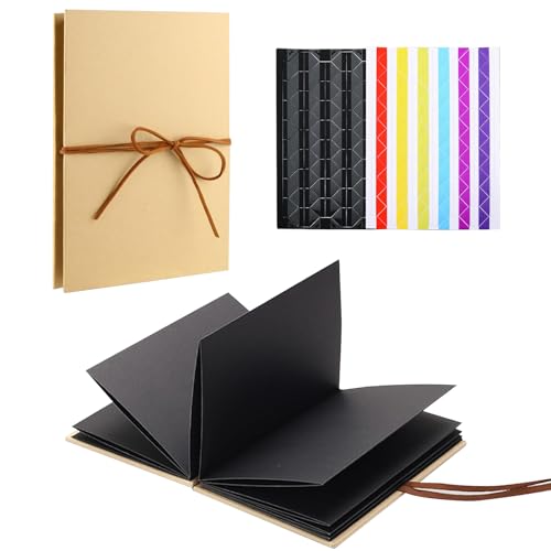 Fotoalbum zum Selbstgestalten, 18 x 12cm Klein Fotobuch zum Einkleben 34...