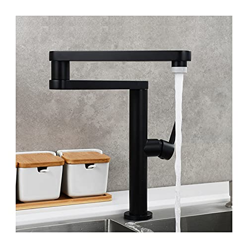 Robinet d'évier de cuisine à double joint mural et pliable couleur Nero - 2