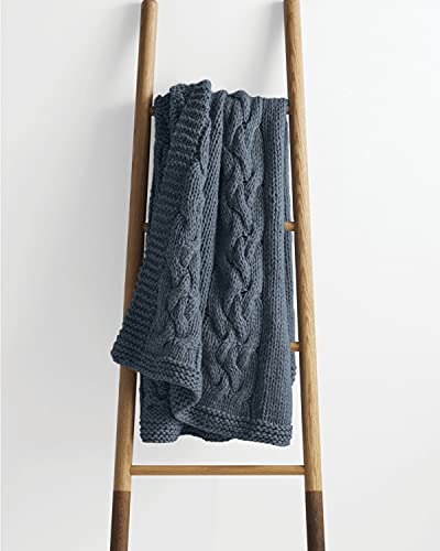 Oeko-Tex Certified Luxury Chunky Shaggy Cable Knit Throw Ultra Large Thick Breathable Woven Blanket Cozy For Sofa Couch And Bed Decorative Warm Gifts For All Season #TOP2