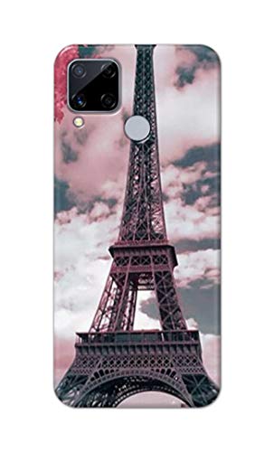 Image of Lovers Famous Place Eiffel Tower in Paris Hard Back Case Cover for Realme C15 / C12 / Narzo 20 / Narzo 30A / C25 / C25s Back Cover -(J5) VNS2227