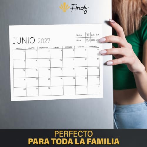 Miniatura 5 de Finoly Calendario Magnetico Nevera Enero 2026 A Junio 2027 18 Meses Calendario Iman Nevera 2026 Almanaque Magnético Con Adhesión Fuerte
