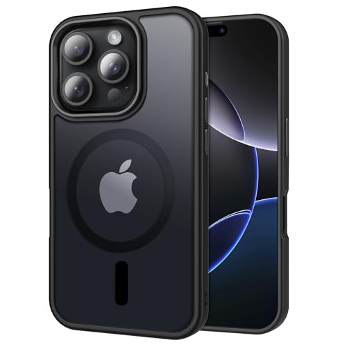 CACOE für iPhone 16 Pro Hülle mit Kameraschutz, Kompatibel mit MagSafe, Stoßfest Kratzfest Magnetisch Rückseite Handyhül...