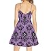 NDISTIN Halloween Haunted House Dresses for Women Summer Beach Dress Casual Sun Dress Purple Sundress for Holiday Travel Shopping Fashion Midi Dress with Spaghetti Strap, Size XL