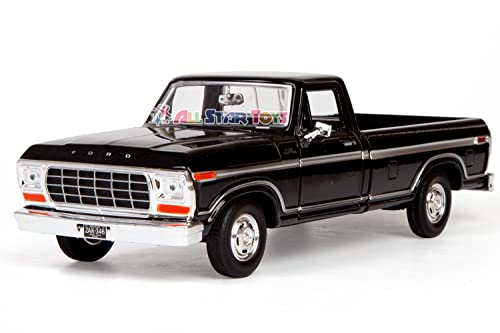 Motormax 1979 Ford F-150 Pickup Classic F150 Pick Up Truck 1:24 Diecast Collectible Model Car Black 79346 All Star Toys Exclusive #TOP1
