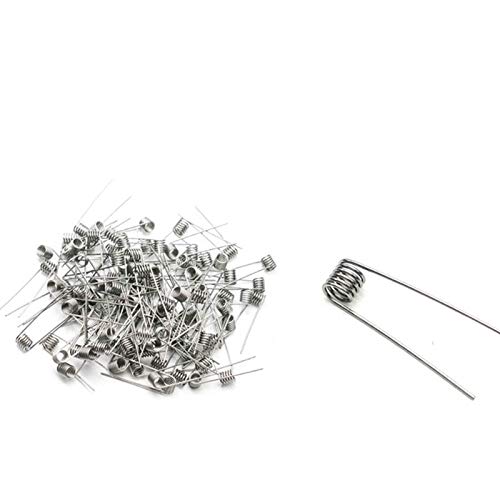 RUIYITECH Bobina preconstruida Ni80 SS316L 22 24 26 28 bobinas prefabricadas Vape DIY RDA Bobina Alien Clapton alambre de calefacción para Ecigs (SS316L 22GA)