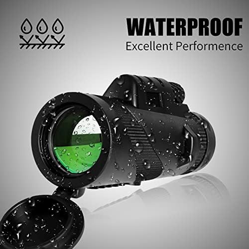 Monocular Telescope High Power, 12x50 Monoculars for Adults, Handheld Telescope with Smartphone Holder & Adjustable Tripod, for Bird Watching Hunting Camping Travelling Wildlife