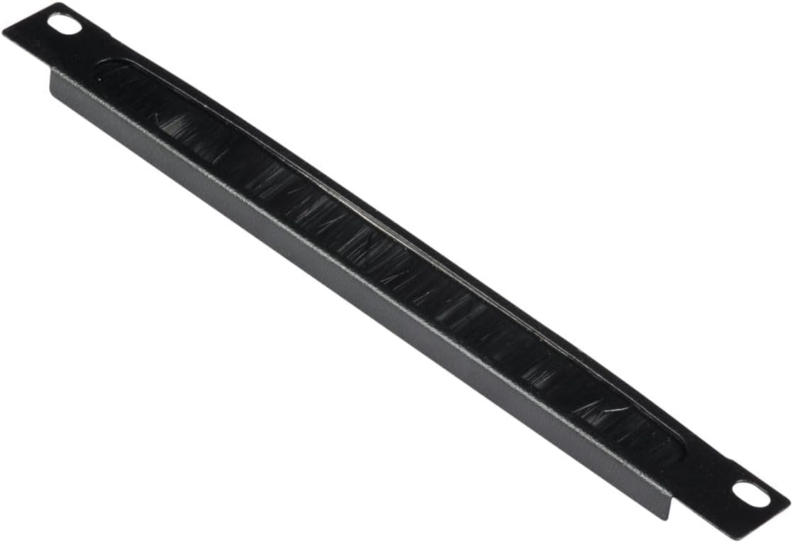 Equip 10 Inch Cable Grommet with Brush Insert, 1U Black