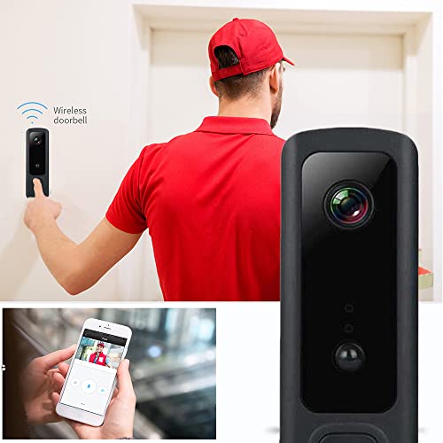oneyuan Campainha de vídeo sem fio 720P Visual em tempo real Intercom com campainha de vídeo Wi-Fi D