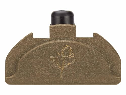 NDZ Performance Grip Plug for Glock Gen 4-5 with Backstrap – Heavyweight Brass – Fits G17 G19 G22 G23 G31 G34 G45 G47 – Cerakote Burnt Bronze Finish, Rose Flower – Made in USA
