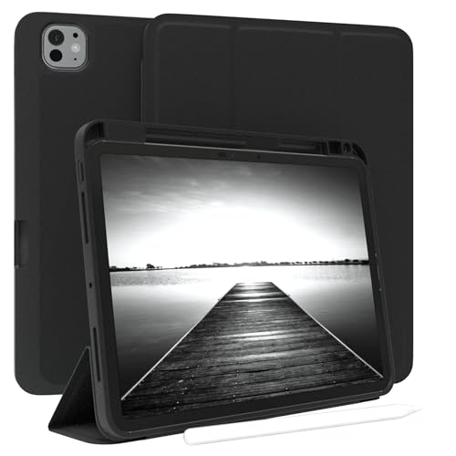 Étui de protection pour iPad Pro 11 2024 EAZY CASE noir avec porte-stylet smartcase