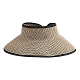 San Diego Hat Company Women's One Size Ultrabraid Visor with Ribbon Binding, and Sweatband, Mixed Black/Bright