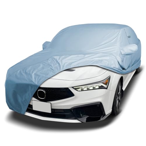 Image of iCarCover Car Cover Waterproof All Weather for 2023-2026 Acura Integra | Heavy Duty Custom Fit Hail UV Sun Rain Snow Dust Protection Covers for Automobiles Outdoor Indoor Full Exterior (Sky Gray)
