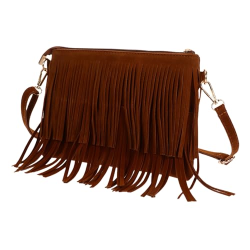 Paquet à main vintage à pompons Sac besace rétro grande capacité pour voyage