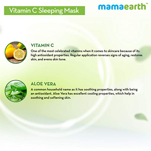 Mamaearth Vitamin C Sleeping Mask, Night Cream For Women, for Skin Illumination - 100 g - Image 4