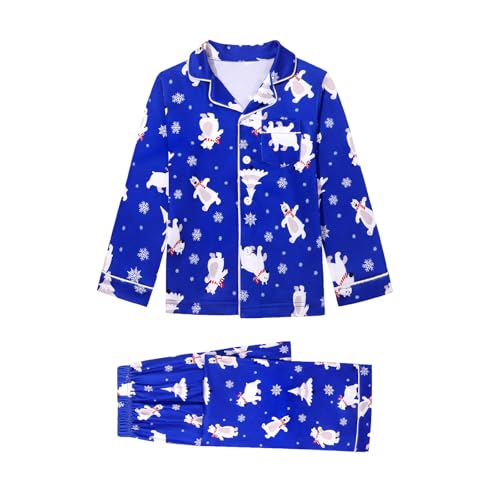 Pijama de Navidad con botones que soluciona la ropa de dormir familiar 4