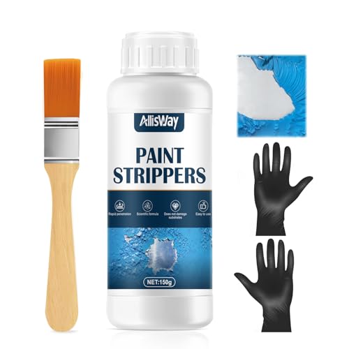 ‎AllisWay Abbeizer, Lackentferner, Abbeizer für Lack Metall, Entfernt kraftvoll alte Farbe Schnell und Einfach, Geeignet für Metall, Zement und Steinoberflächen, 150 g