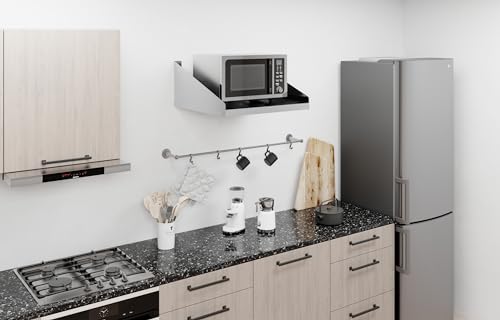 Image of AmGood Stainless Steel Wall Shelf with Side Guards (24 inch Long X 24 inch Deep)