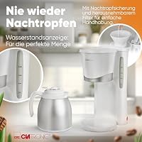 Clatronic® Kaffeemaschine mit Thermoskanne | für 8-10 Tassen Kaffee | kein Temperaturverlust | Filterkaffeemaschine | 1 Liter | Coffee machine | Filterkaffeemaschine mit Thermoskanne | KA 3327 weiß – Ansicht 4