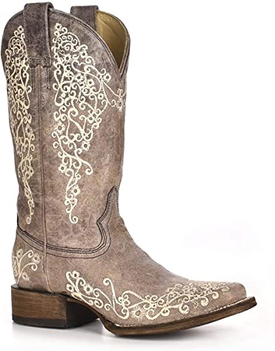 CORRAL Damen A1094-LD-M-7.5 Reitstiefel, Braun/Kraterknochen, 7.5 M