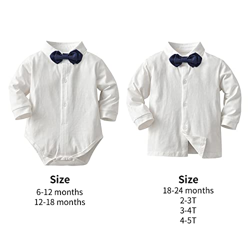 Volunboy Baby Boy Suit Toddler Formal Outfit Kids 3 Piece Vest Gentleman Clothes Long Sleeve Shirt and Pants Set2