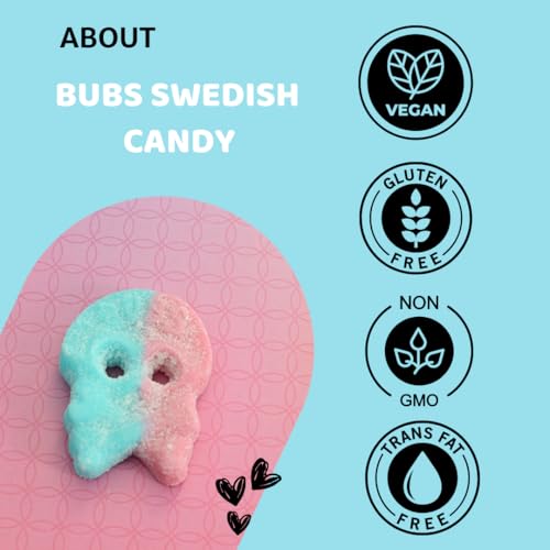 Bubs Swedish Candy 0,5 lb, Swedish Candy Bubs Mix, Skulls, Swedish Godis, Gummy Candy