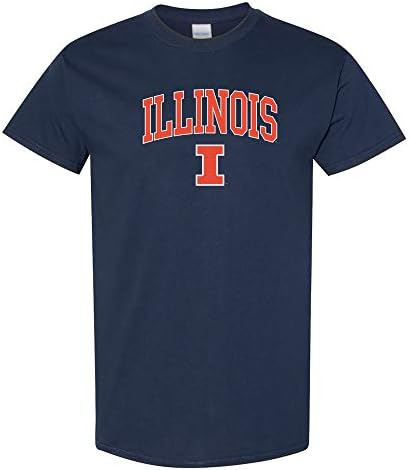 UGP Campus Apparel AS03 - Illinois Fighting Illini Arch Logo T-Shirt - Medium - Navy
