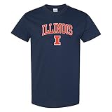 UGP Campus Apparel AS03 - Illinois Fighting Illini Arch Logo T-Shirt - X-Large - Navy