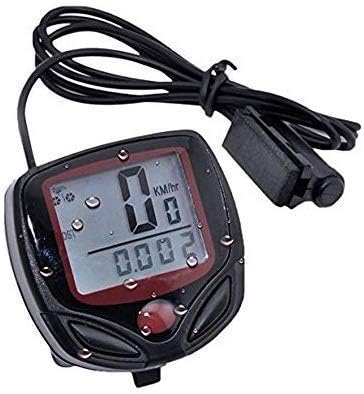 Bicycle Speedometer, Digital LCD Display, Wired Bike Computer, Odometer with Speed Tracker
