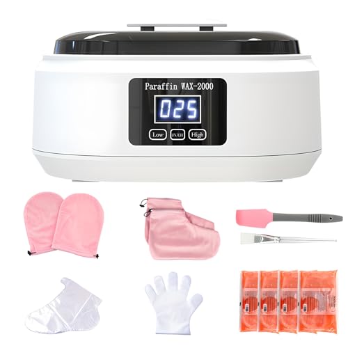 XoTiq Paraffin Wax Machine for Hand and Feet, 0-110° Temperature Adjustable, Paraffin Wax Machine Touchscreen 3500ml, Paraffin Wax Moisturising Kit, Keep Warm Paraffin Hand Wax Machine for Arthritis