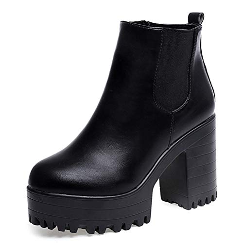 Bottes de moto femme à talon carré pour marcher sans douleur au printemps et en automne