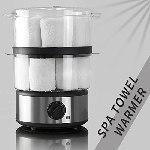 Aoboo Spa Hot Towel Warmers Hot Steam Towel Warmers Two-Layer Steamer Timed Electric Towel Steamer Use For Home Facial Spa, Hair Beauty, Salon And Traveling #TOP3
