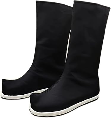 Mens Hanfu Shoes Chinese Ancient Tradition Boots Embroidered Han Costume Boots Kung Fu Tai Chi Cosplay Shoes