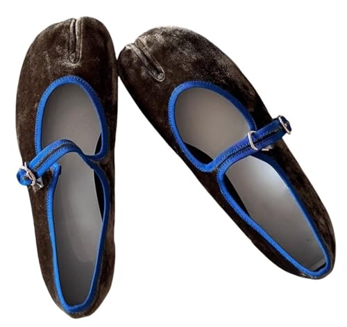 Women's Split Toe Tabi Ballet Flats Slip On - Wide Width Comfortable Walking Shoes Lightweight Casual for Office Work Daily Wear Travel Standing​