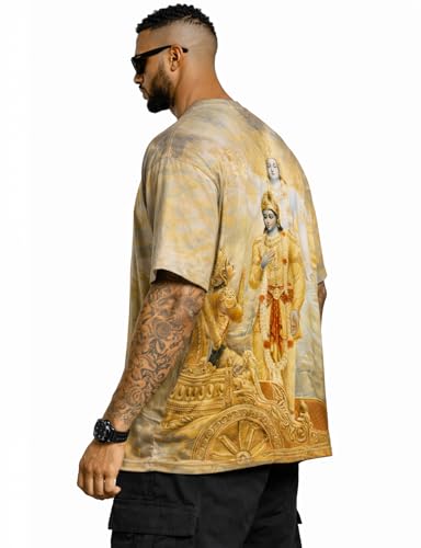 Image of STAND OUT All Over Printed Shiva, Krishna, Hanuman, Kali, Ram and Ravana, Ramayan, Bagavath Githa, Buddha Religious, Spiritual, Hindu Gods T-Shirts