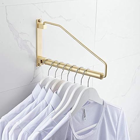 Hiendure Gold Brushed Folding Clothes Hanger Cover