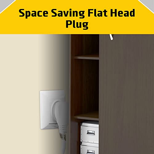 Clearmax 3 Prong Extension Cord With Multiple Outlets, Heavy Duty 3 Outlet Extension Cord With Flat Head, Power Outlet For Use In Home, Garage Or Workshop, 16 Awg Indoor Extension Cord White, 25 Feet #TOP6