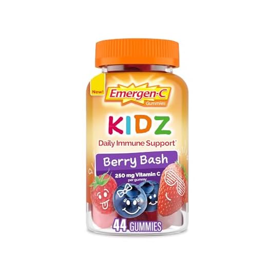Emergen-C Kidz Daily Immune Support Dietary Supplements, Flavored Gummies with Vitamin C and B Vitamins for Immune Support, Berry Bash - 44 Count