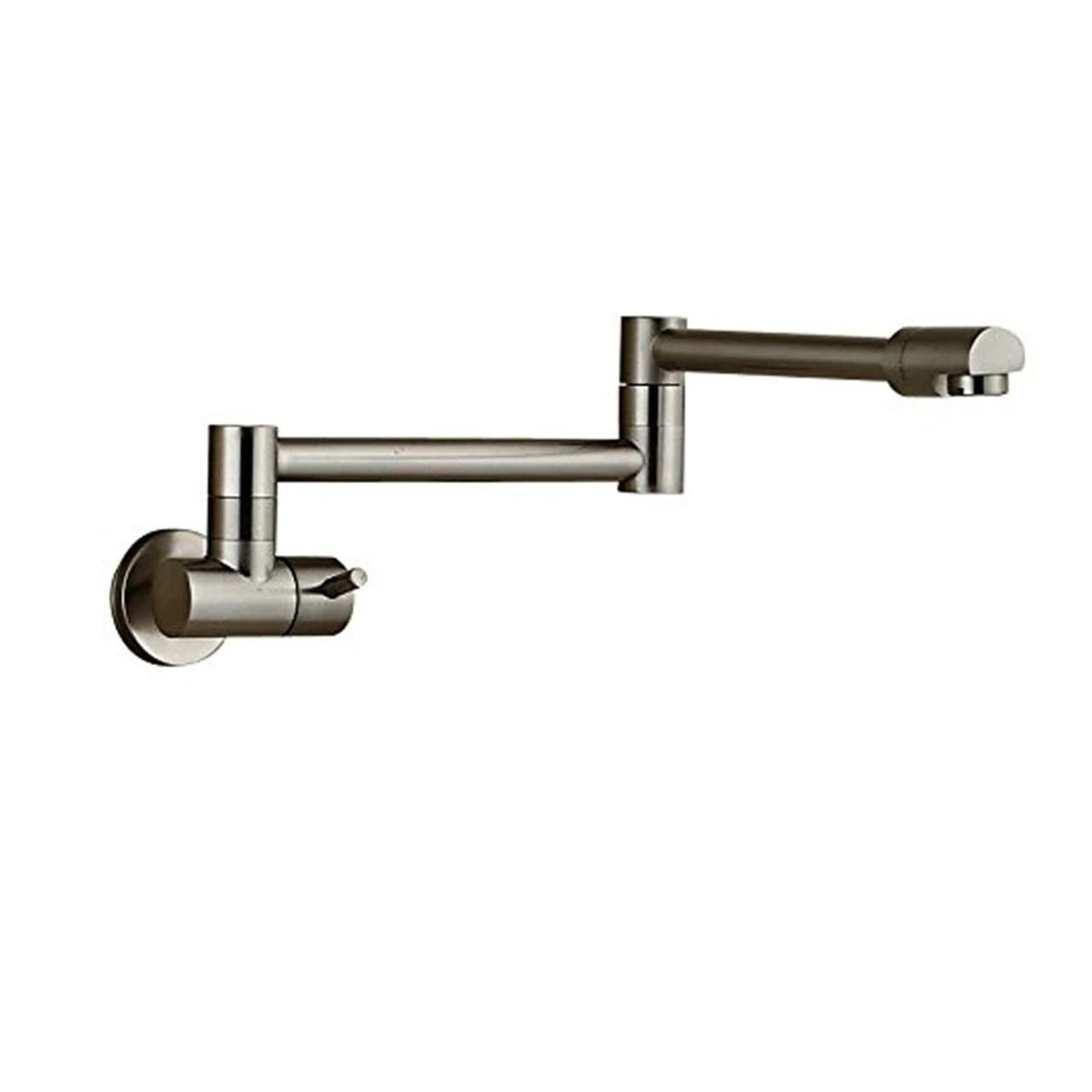 ZQFHSX Kitchen Sink Cold Water Tap Faucet Wall Mounted Brass Basin Pot Filler for Most Scenarios(Nickel A)