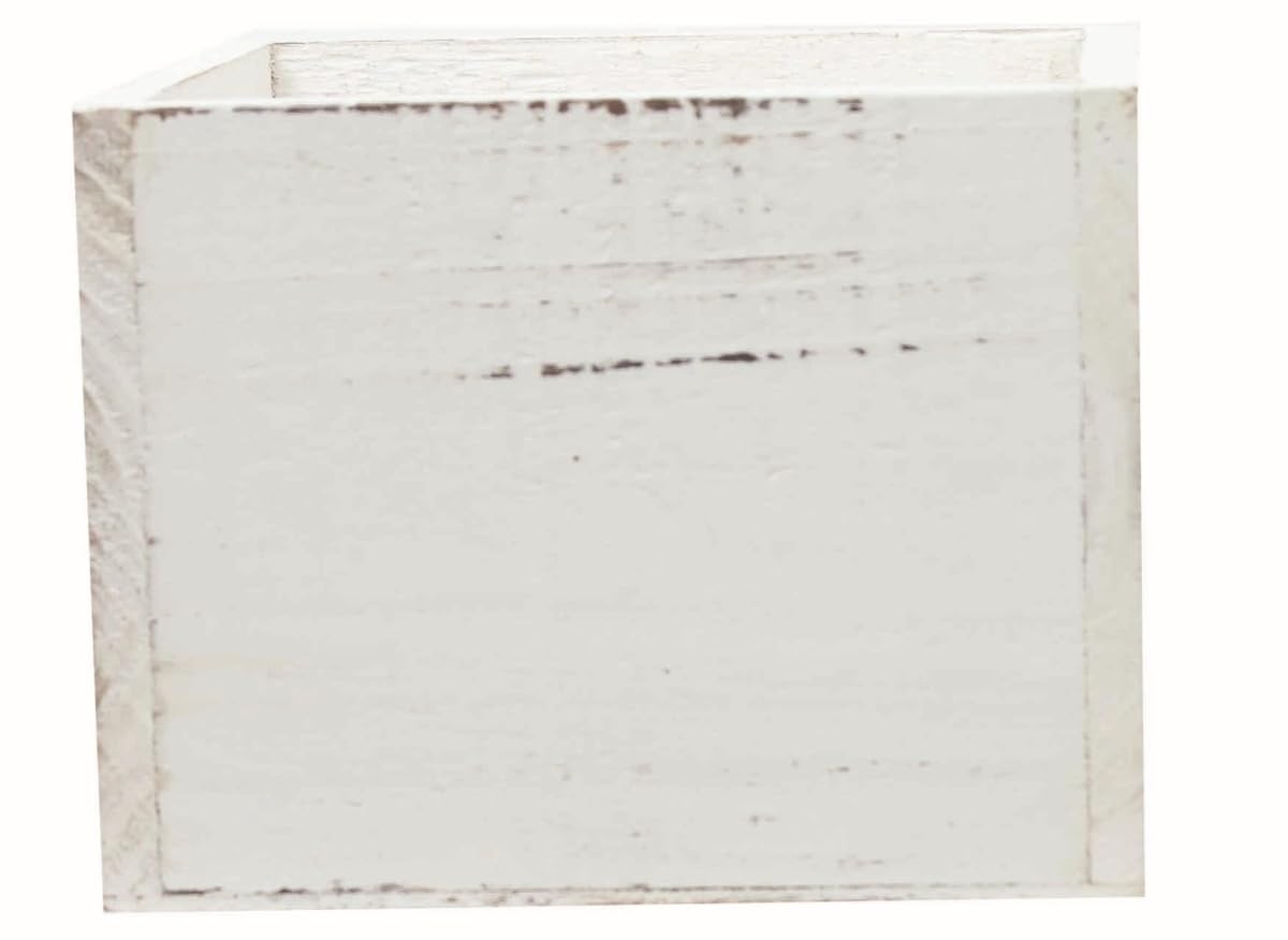 212 Main AI-3501COL Square Distressed White Planter