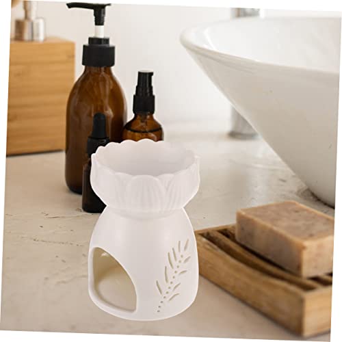 Brûleur à huile céramique lot de 2 diffuseurs de parfum blancs - 2