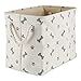 DII Bone Dry Small Rectangle Pet Toy and Accessory Storage Bin, 14x8x9", Collapsible Organizer Storage Basket for Home Décor, Pet Toy, Blankets, Leashes and Food-Gray Bone