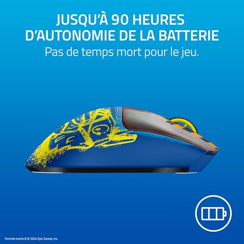 Razer DeathAdder V3 Pro Fortnite Edition - Souris de Jeu sans Fil (Capteur Optique Focus Pro 30K DPI, légèreté 63g, Forme Ergonomique, commutateur de Souris Gen-3, HyperSpeed Wireless) Fortnite