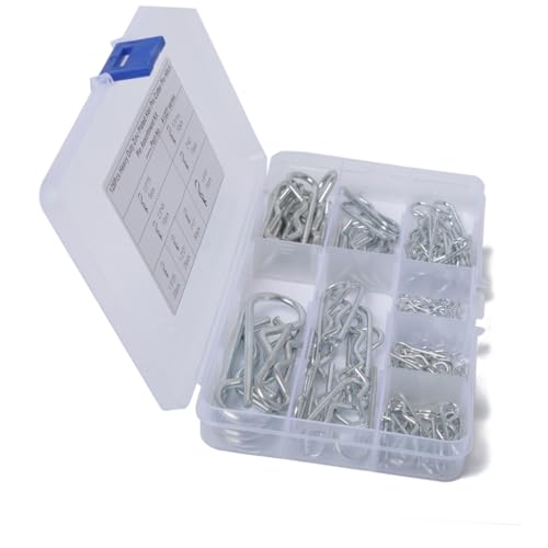 POPETPOP 1箱 炭素鋼型割りピン 耐久性と多対応 自動車機械用アクセサリー 持ち運び便利 修理作業に