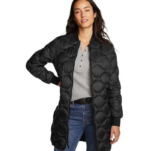Eddie Bauer Women's Shaw Long Down Bomber Jacket3