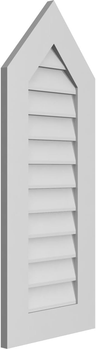GVSPE16X4001SN-13 Peaked Top Standard Frame, Primed Tan Signature Series Surface Mount Gable Vents, 16-in. W x 40-in. H