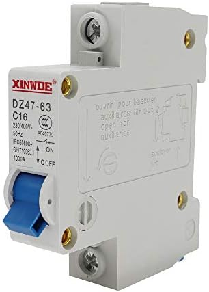 VictorsHome Miniature Circuit Breaker Low-Voltage DZ47-63 1 Pole 16A 230V 400V DIN Rail Mount C16