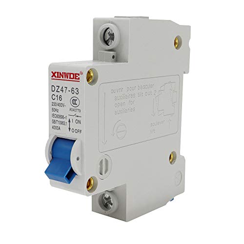 Victorshome Miniature Circuit Breaker Low-Voltage Dz47-63 1 Pole 16A 230V 400V Din Rail Mount C16 #TOP14