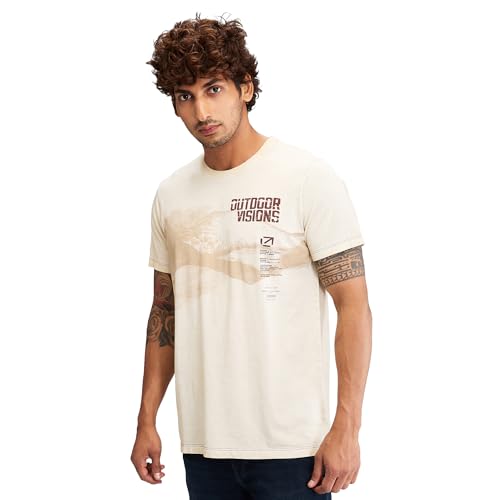 Image of Spykar Men's Slim Fit Round Neck Half Sleeve Solid Casual T-Shirt